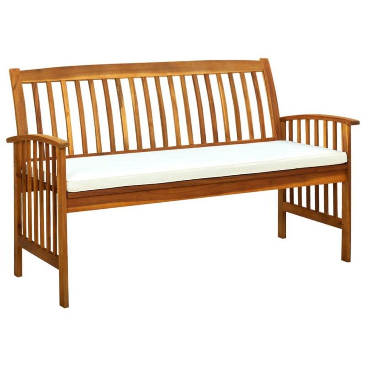 VIDAXL Banc de jardin avec coussin 147 cm Bois d acacia massif