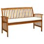 Voir la diapositive 1 : VIDAXL Banc de jardin avec coussin 147 cm Bois d acacia massif