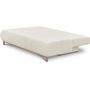 Voir la diapositive 5 : MARKET24 Banquette convertible 3 places MIKA - Tissu Bouclette beige - Coffre de rangement - L 192 x H 84 x P 93 cm