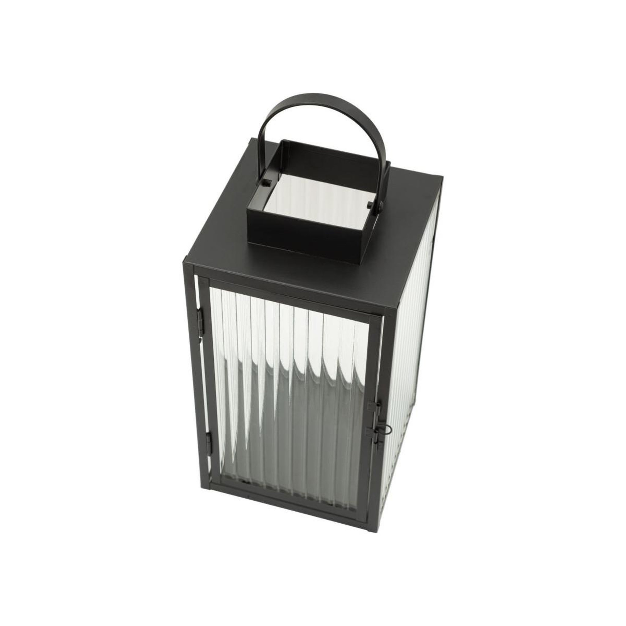 Voir la diapositive 3 : Paris Prix Lanterne Design Strié  Simply  28cm Noir