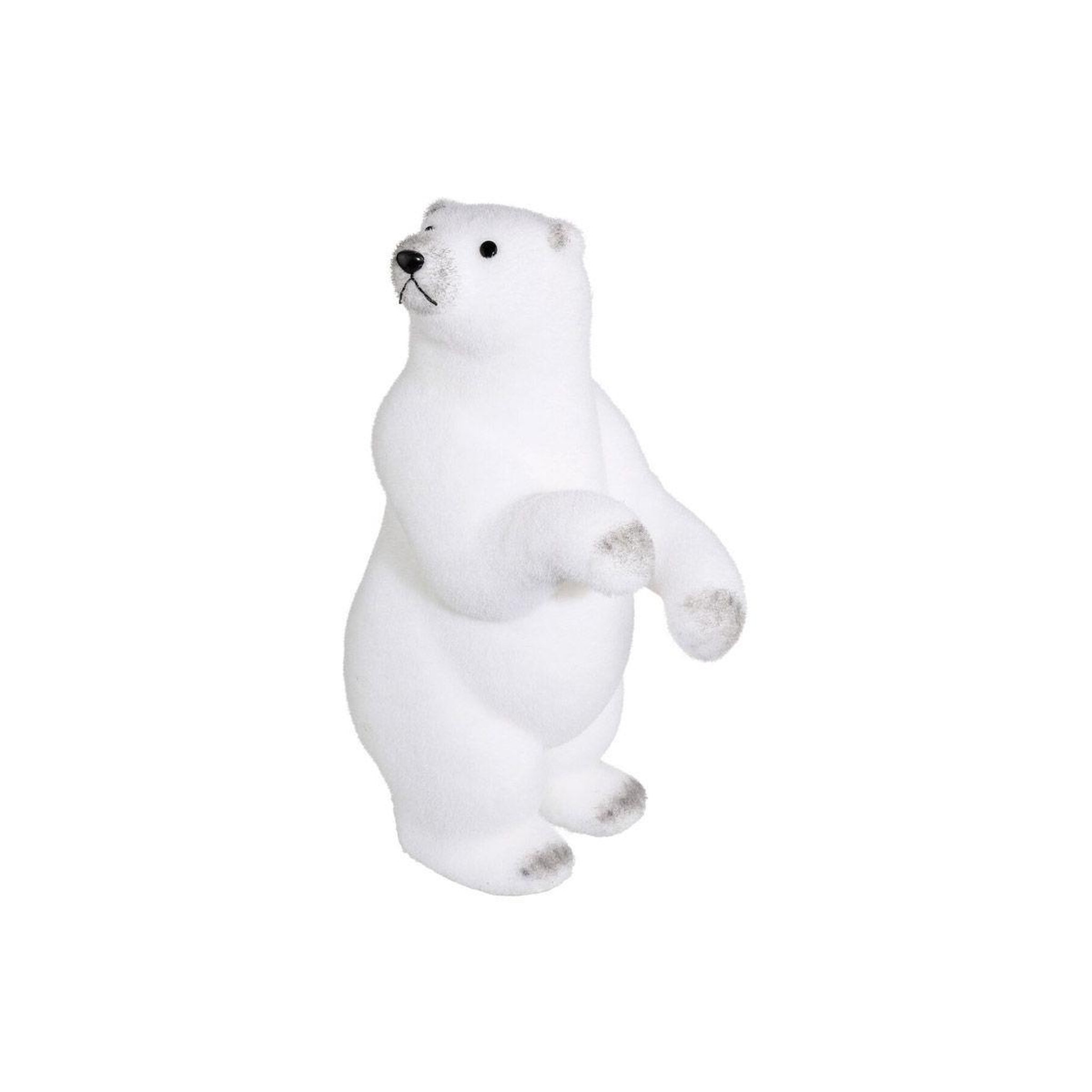Voir la diapositive 1 : FEERIC LIGHT & CHRISTMAS Ours Debout Déco  Manteau  47cm Blanc