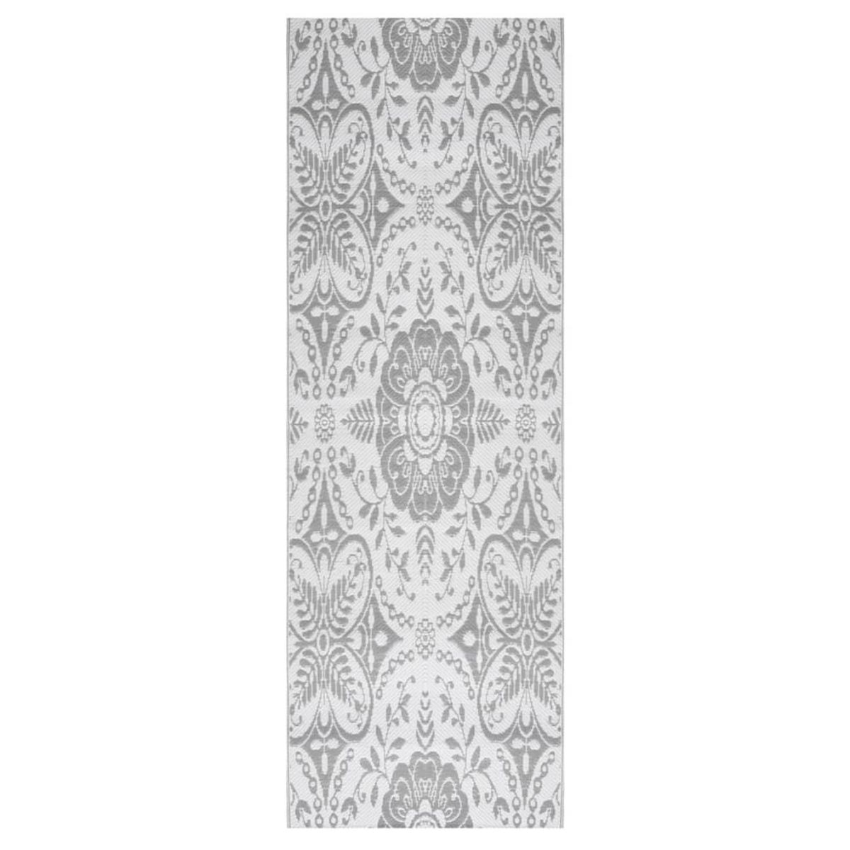 VIDAXL Tapis d'exterieur Gris clair 80x250 cm PP