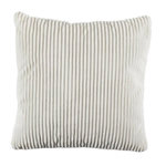 Paris Prix Coussin Déco Flanelle  Grosse Côtes  40x40cm Blanc