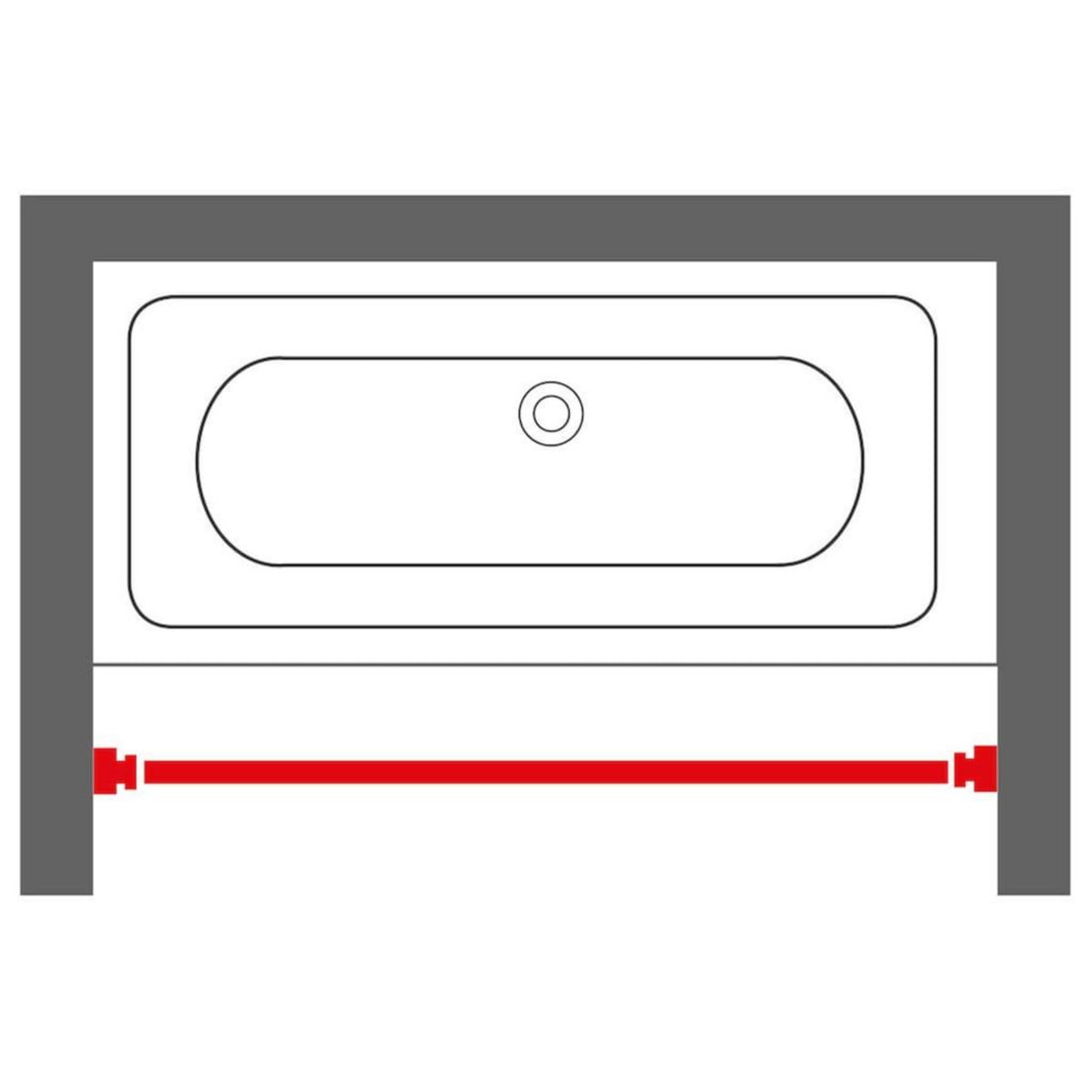 SEALSKIN Sealskin Tringle de rideau de douche telescopique 155-255 cm Aluminium