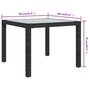 Voir la diapositive 6 : VIDAXL Table de jardin 90x90x75 cm Verre trempe et resine tressee Noir