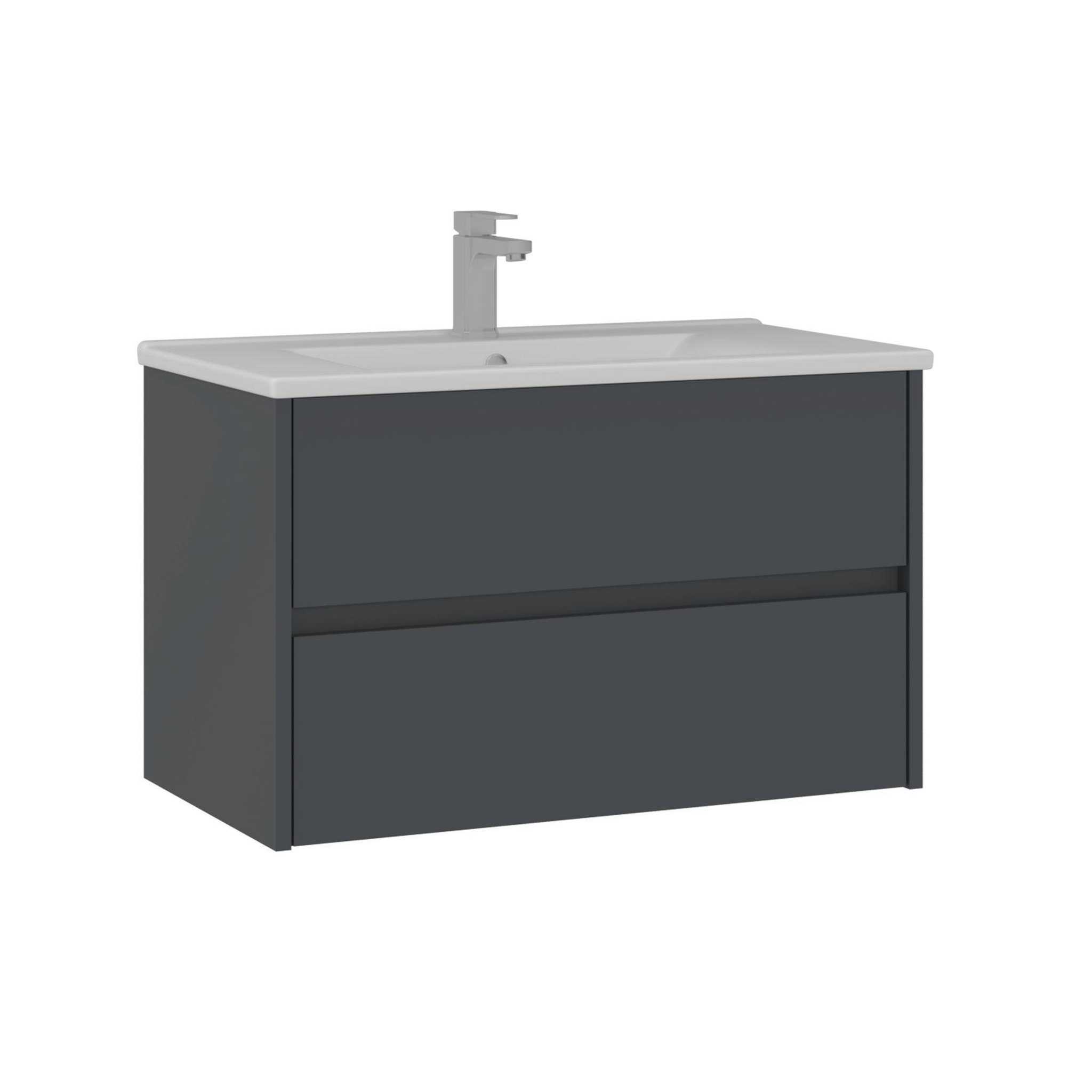 Habitat et Jardin Meuble vasque  side 85 v2  - 85 x 45 x 52 cm - matte anthracite