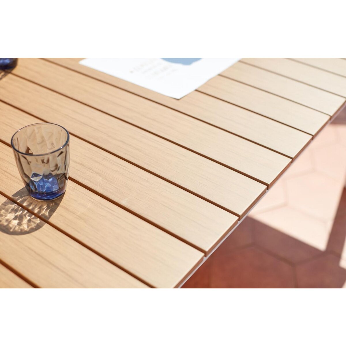 CONCEPT USINE Salon de jardin repas 8 places en aluminium MADEIRA