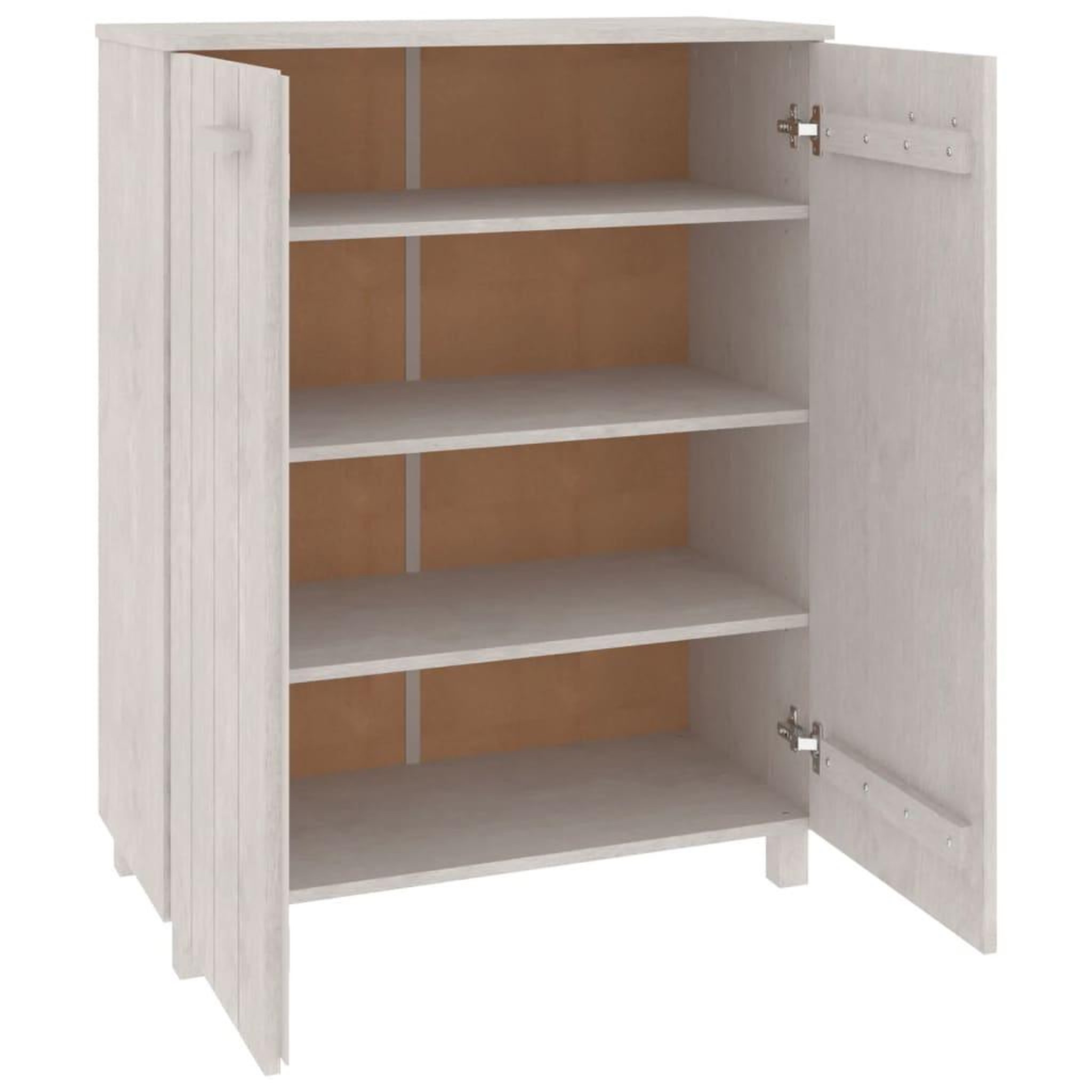 Voir la diapositive 5 : VIDAXL Armoire a chaussures HAMAR Blanc 85x40x108 cm Bois de pin
