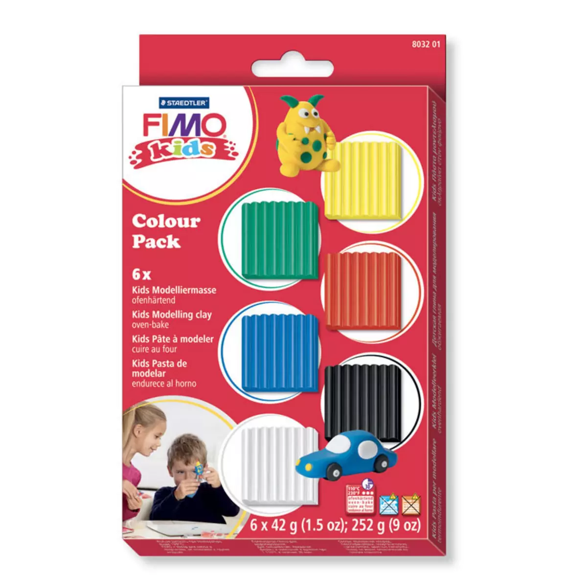 Fimo Pâte Fimo Kids Kit 6 couleurs garcon 8032.01