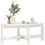 Voir la diapositive 4 : VIDAXL Table basse Blanc 87x48x35 cm Bois massif de pin