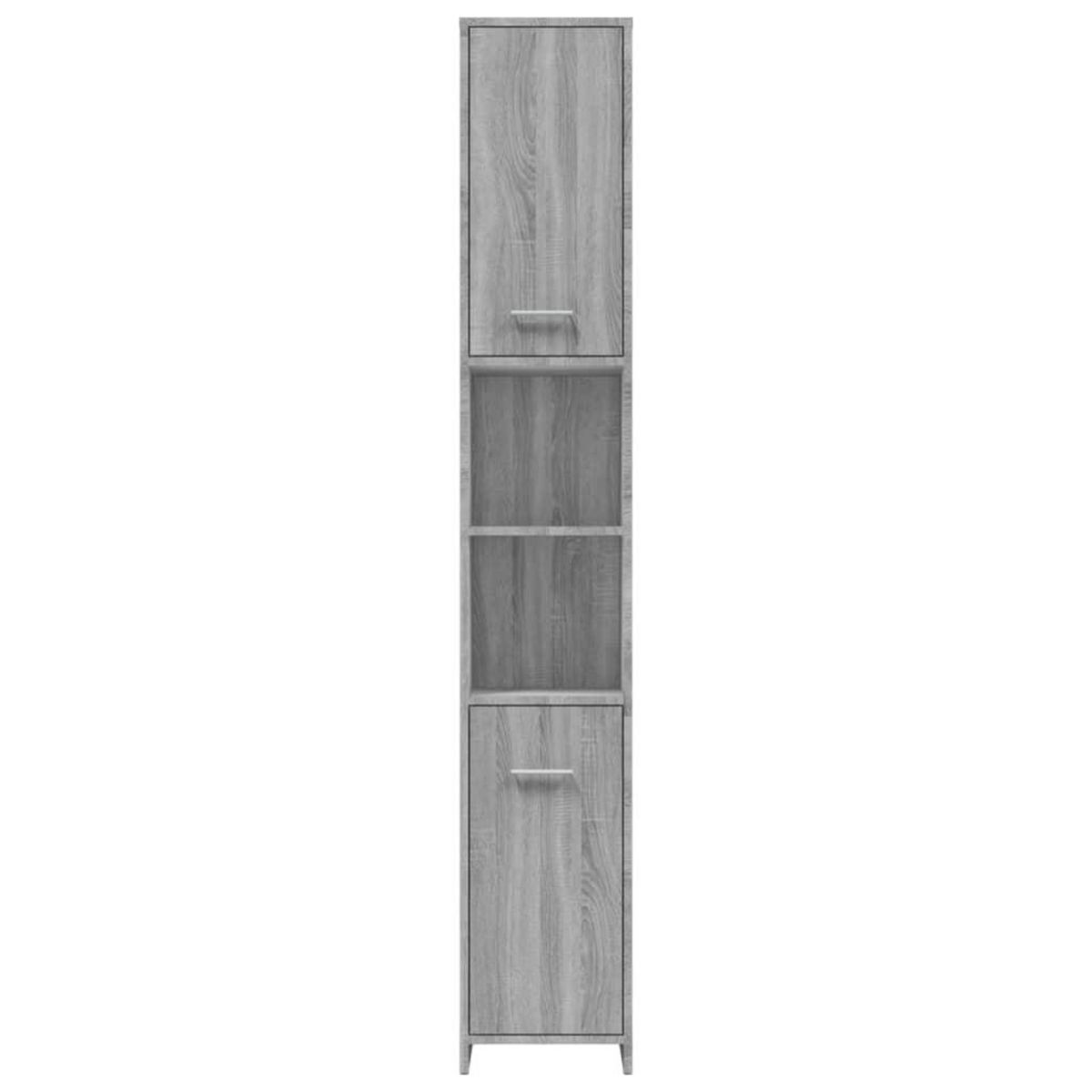 VIDAXL Armoire de bain Sonoma gris 30x30x183,5 cm Bois d'ingenierie