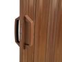 Voir la diapositive 3 : tectake Porte accordéon profil à double paroi avec poignée coulissante marron teck