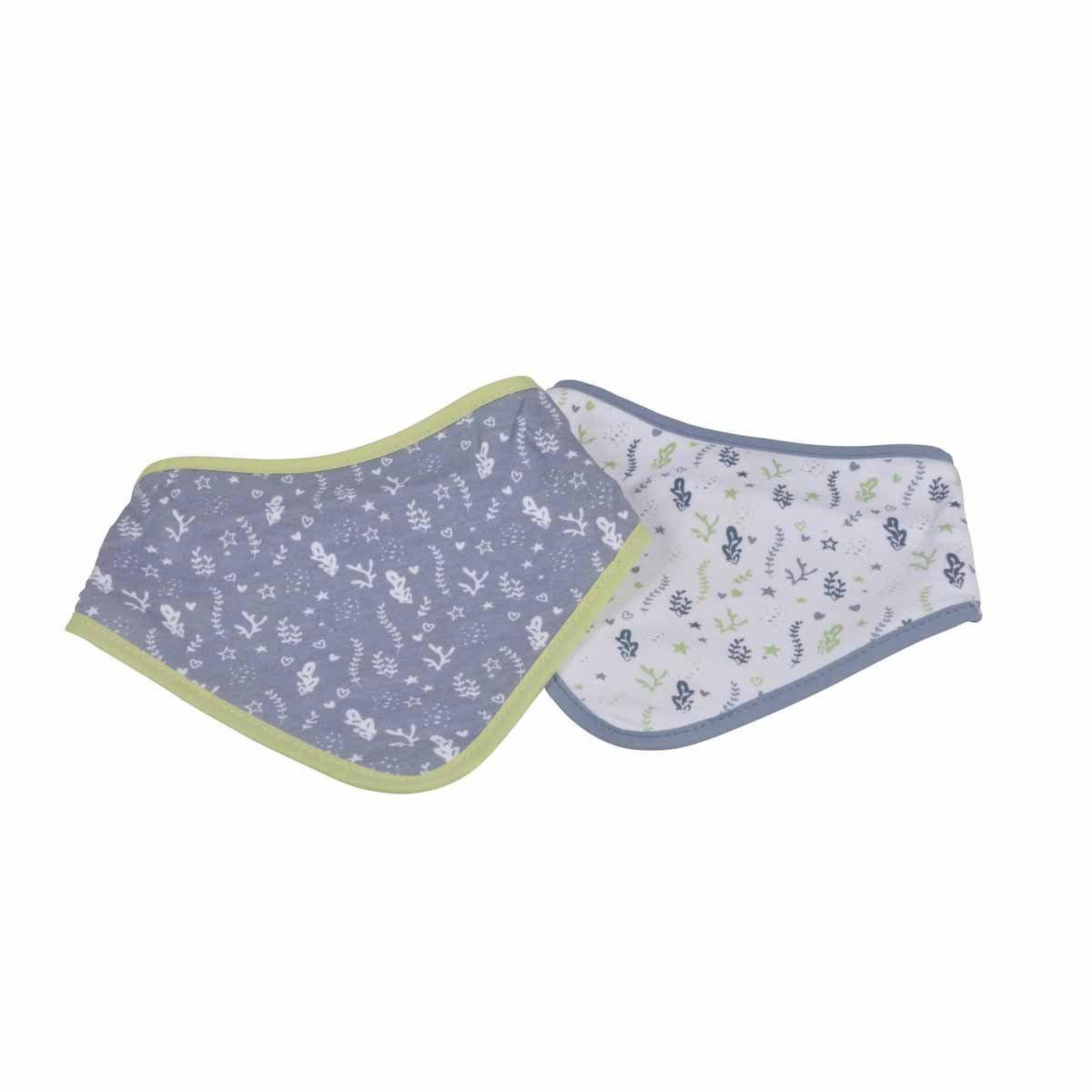 BEBE DOUCEUR Lot de 2 bavoirs bandana  océan  41cm bleu