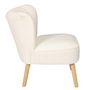Voir la diapositive 4 : The Home Deco Factory Fauteuil crapaud en bouclette Moss - Blanc