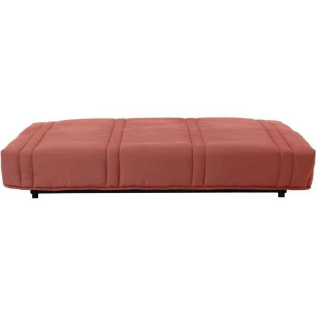 MARKET24 Banquette clic clac 3 places - Terracotta - 100% coton - L 193 x P 92 cm - LENA