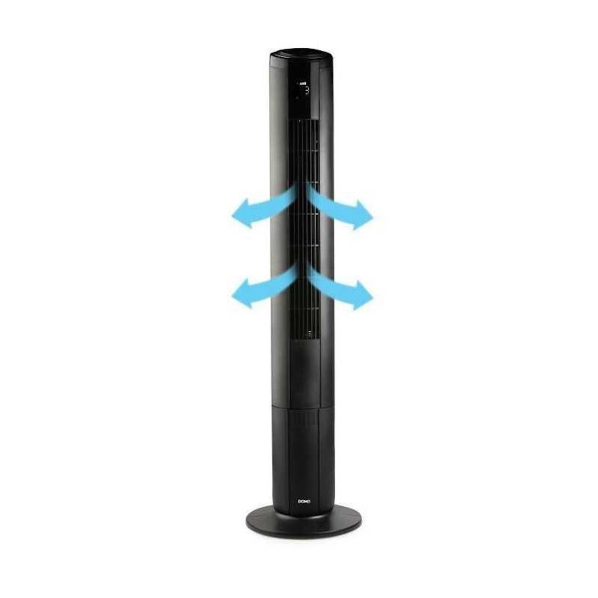 Domo Ventilateur colonne - DOMO - 50 W - Eclairage d'ambiance - Oscillation large - 5 vitesses - Télécommande incl