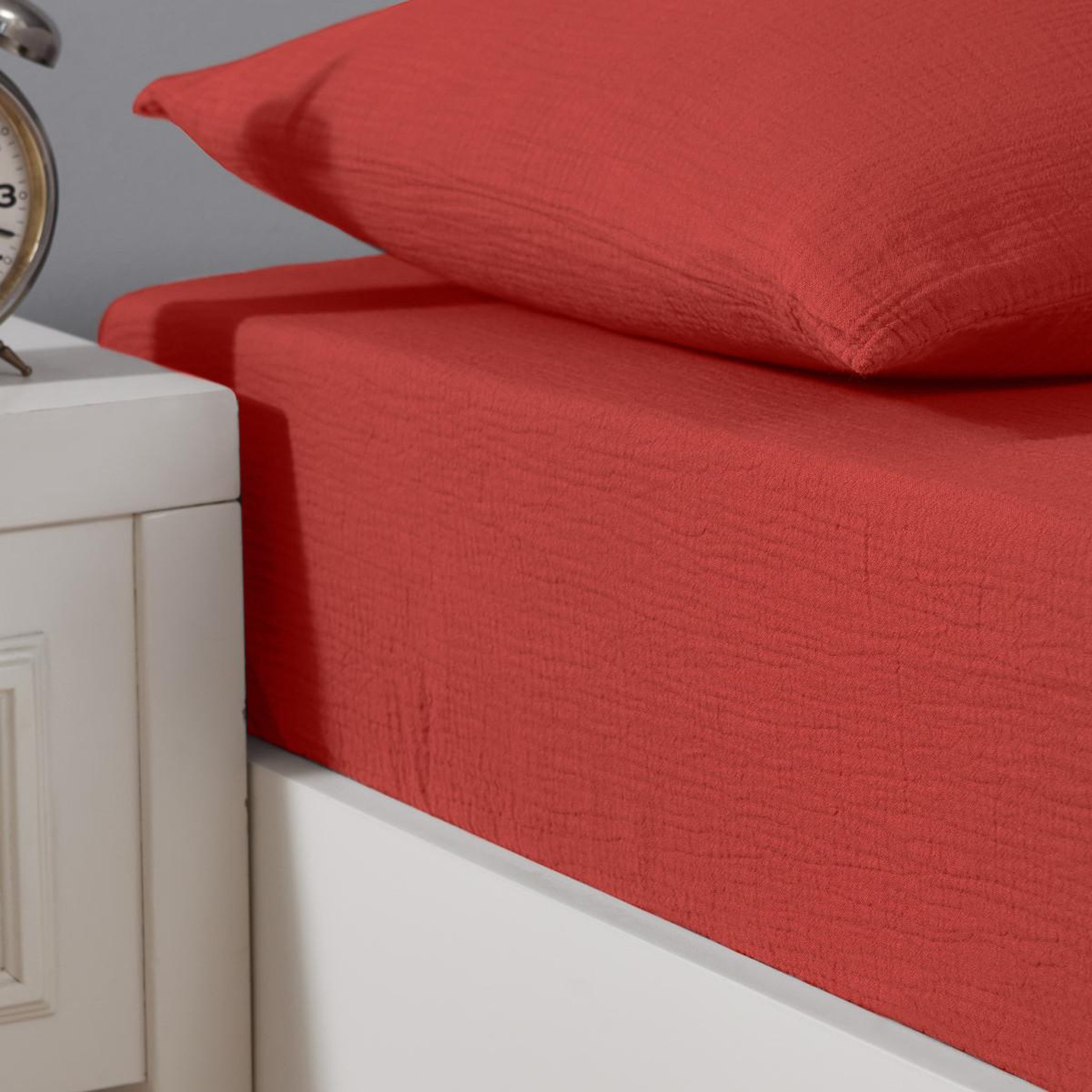 Voir la diapositive 1 : Sensei Maison Drap housse en gaze de coton bonnet 30 cm LOFT