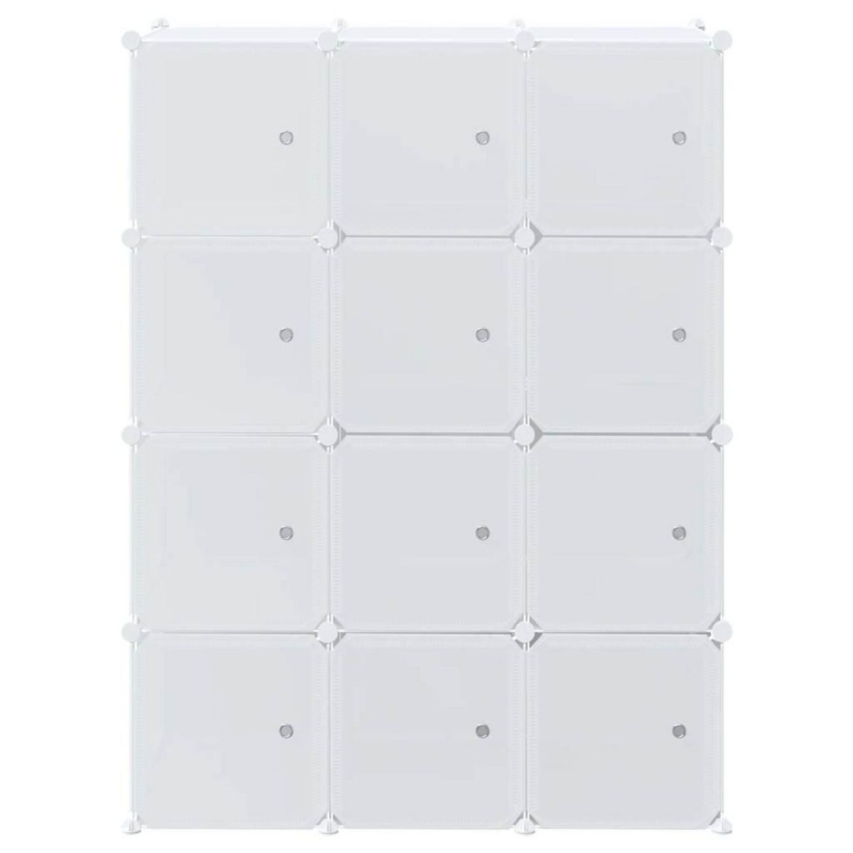 VIDAXL Cubes de rangement 12 pcs avec tiges de suspension PP