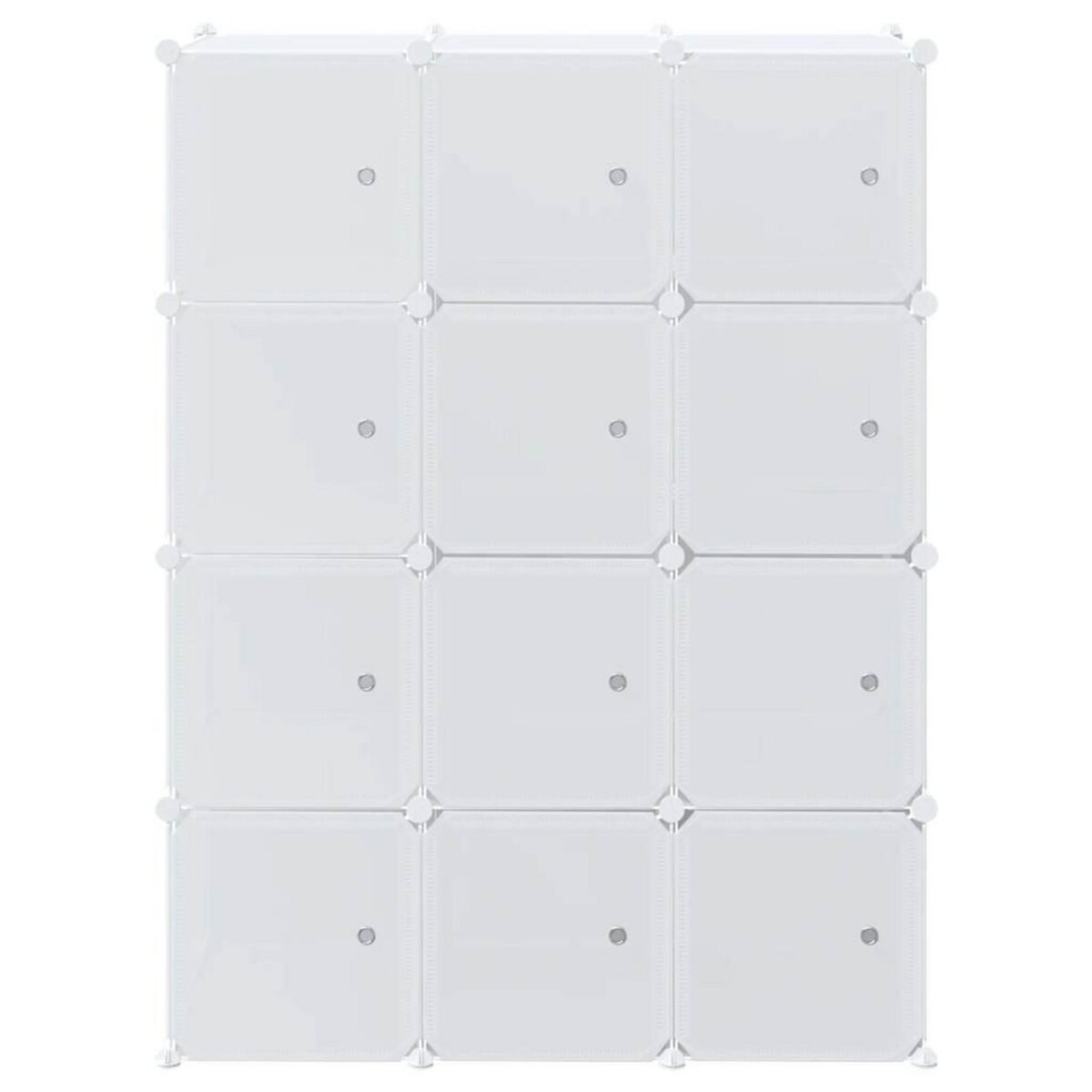 VIDAXL Cubes de rangement 12 pcs avec tiges de suspension PP