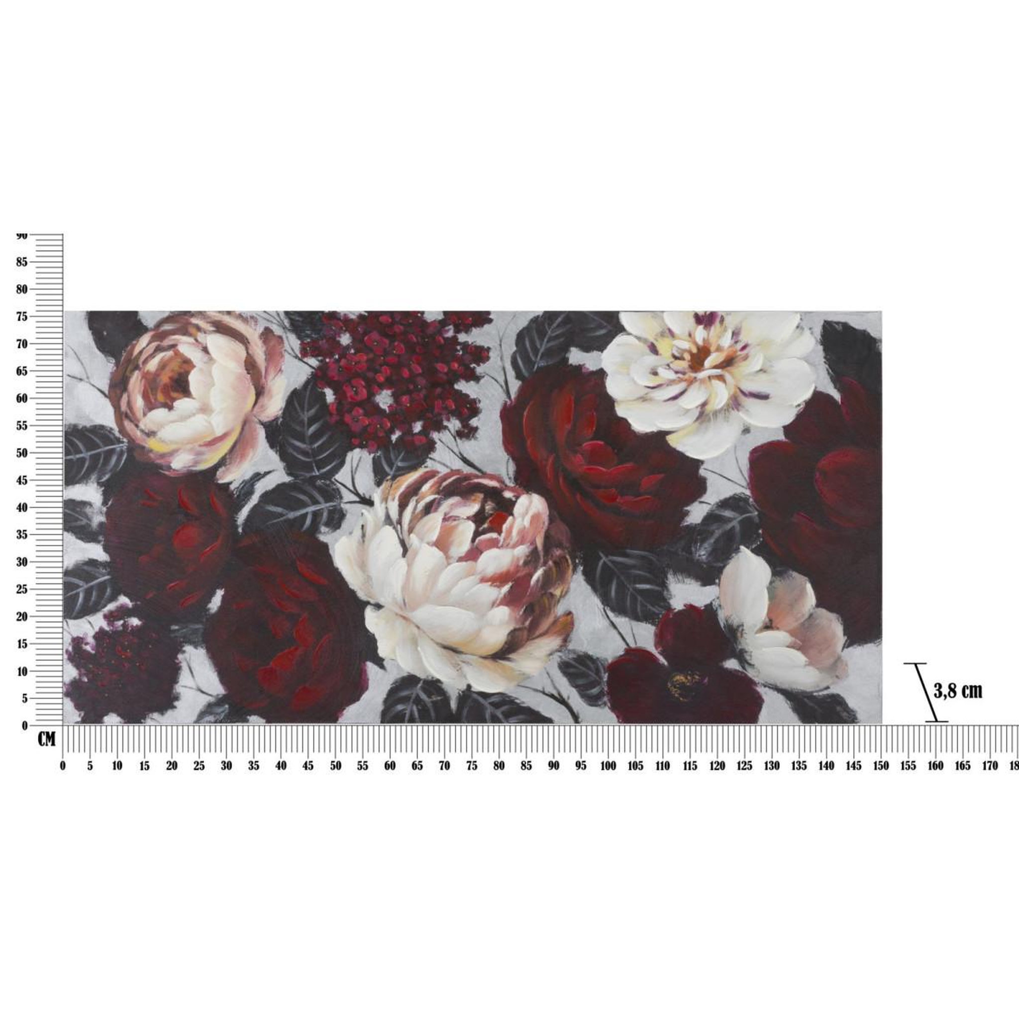 Voir la diapositive 6 : Paris Prix Toile peinture déco  flower  76x150cm multicolore