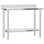 Voir la diapositive 4 : VIDAXL Table de travail de cuisine avec etagere 110x55x120 cm inox
