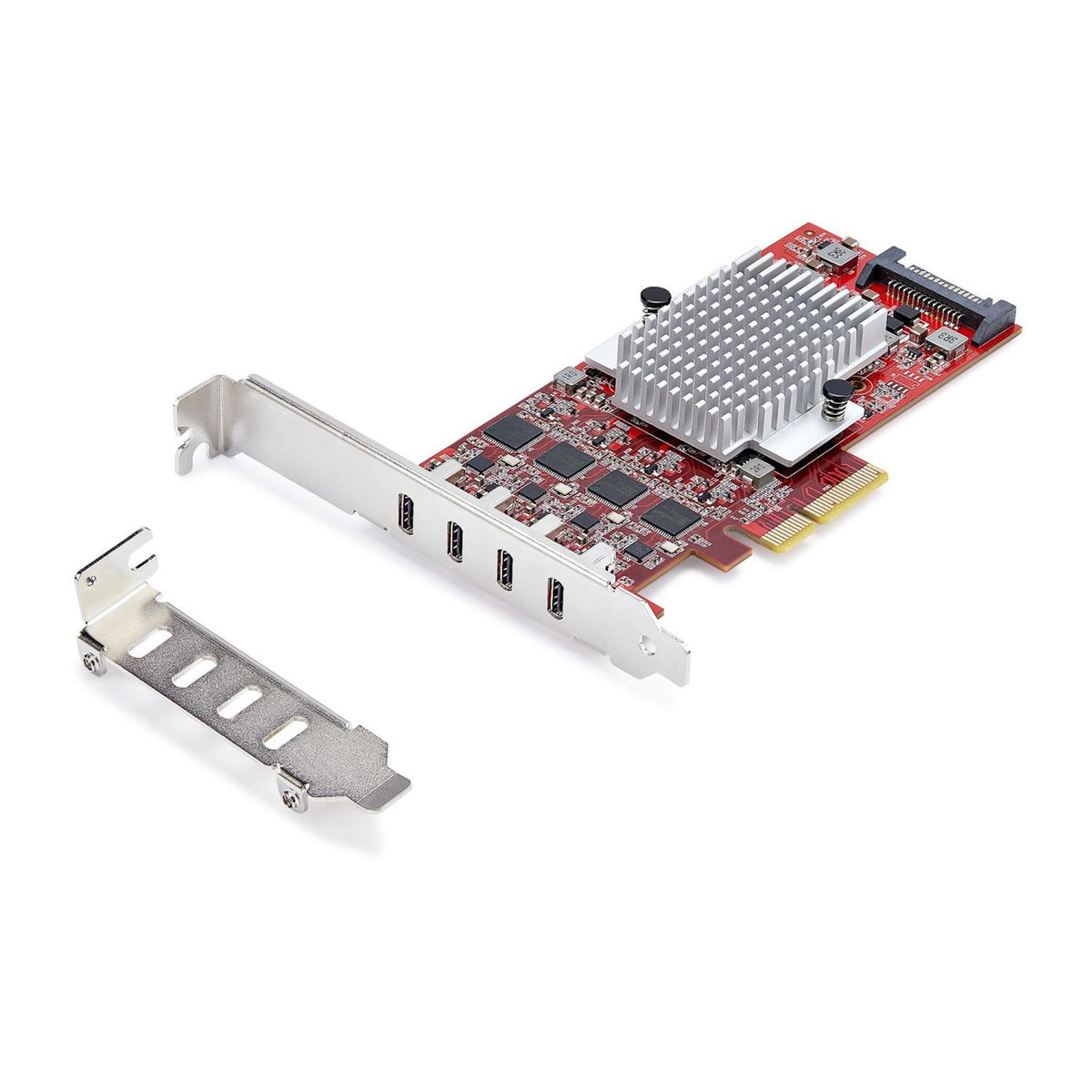 Startech StarTech.com Carte PCIe USB-C 4 Ports, USB 3.2 10 Gbit/s, Carte d'Extension PCI Express USB-C, 4 Contrôleurs USB Indépendants, Carte PCIe USB Type-C, Windows/Linux/macOS, Conforme TAA