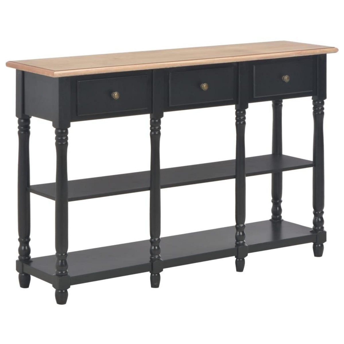 VIDAXL Table console Noir 120x30x76 cm MDF