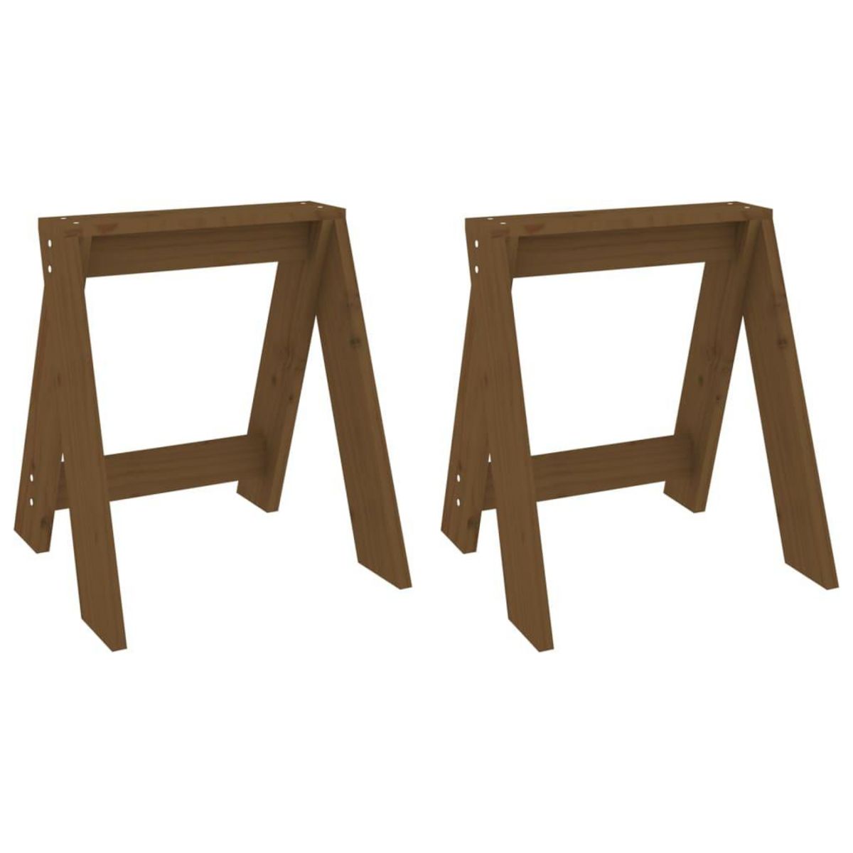 VIDAXL Tabourets lot de 2 marron miel 40x40x45 cm bois massif de pin