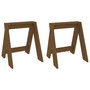 Voir la diapositive 2 : VIDAXL Tabourets lot de 2 marron miel 40x40x45 cm bois massif de pin