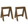 Voir la diapositive 2 : VIDAXL Tabourets lot de 2 marron miel 40x40x45 cm bois massif de pin