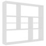 Voir la diapositive 2 : VIDAXL Etagere murale Blanc 90x16x78 cm Bois d'ingenierie