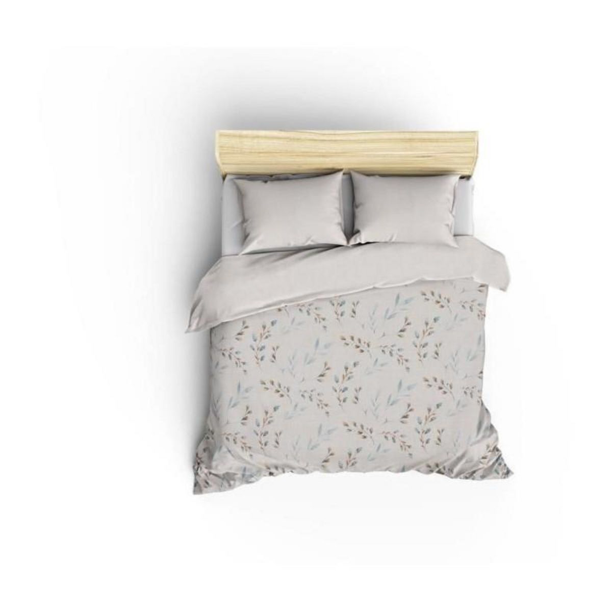 GENERIQUE Parure de lit - 129CTN62586 - 1 housse de couette 220 x 240 cm + 2 taies d'oreiller 60 x 60 cm - 100% coton ranforcé - Menthe