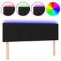 Voir la diapositive 2 : VIDAXL Tete de lit a LED Noir 144x5x78/88 cm Tissu