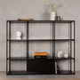 Voir la diapositive 6 : Paris Prix Étagère Design 4 Niveaux  Amaraillo  150cm Noir