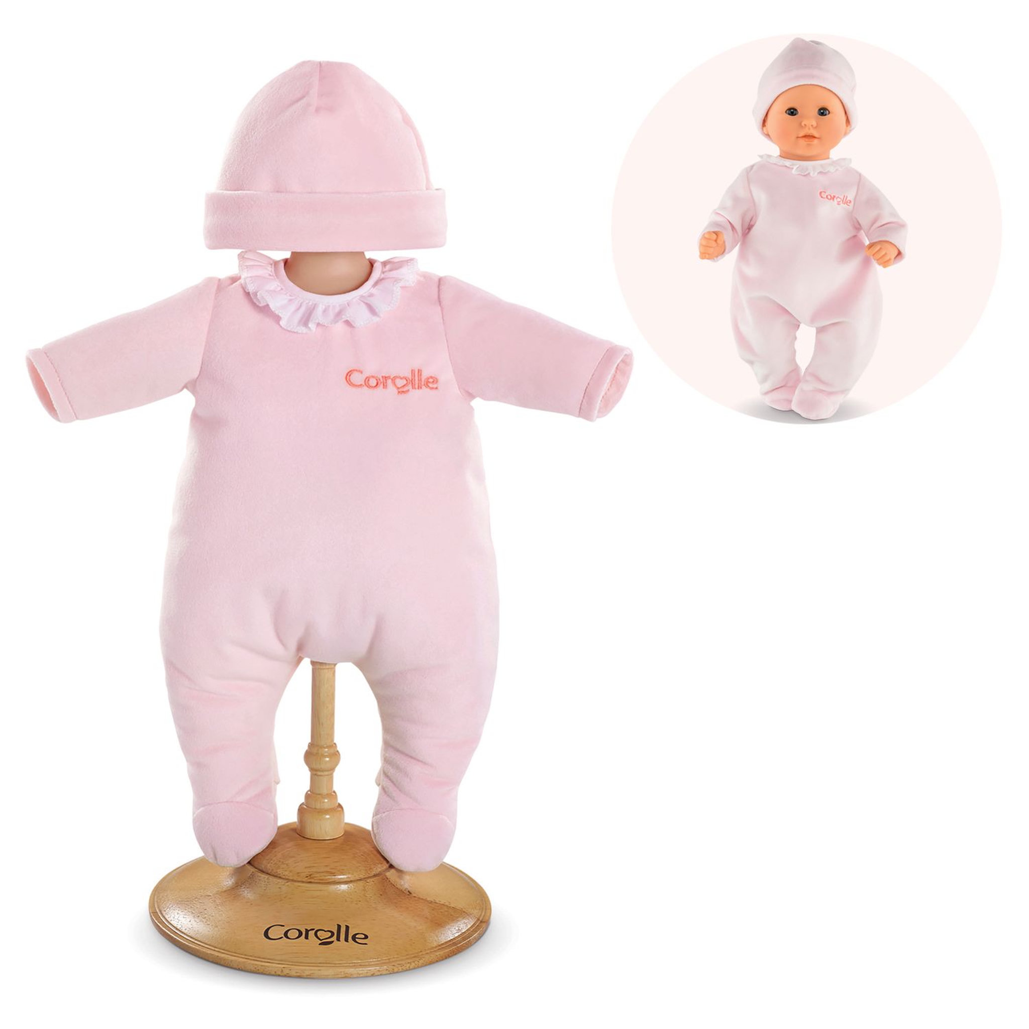 Voir la diapositive 2 : Corolle Pyjama rose pour poupon de 30 cm
