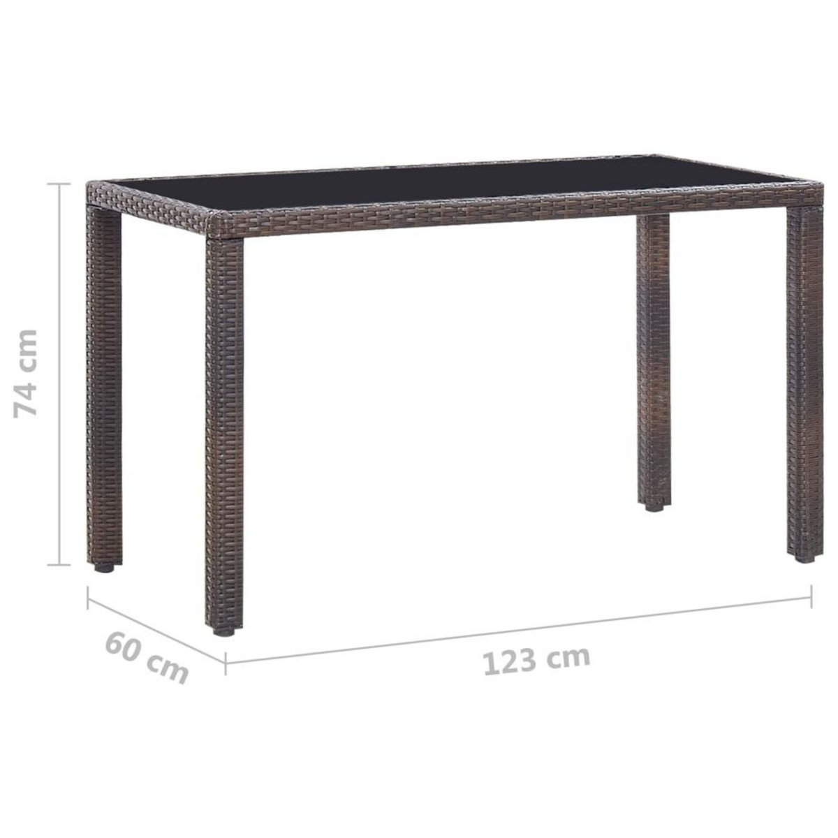 VIDAXL Ensemble a manger d'exterieur 5pcs avec coussins Resine tressee