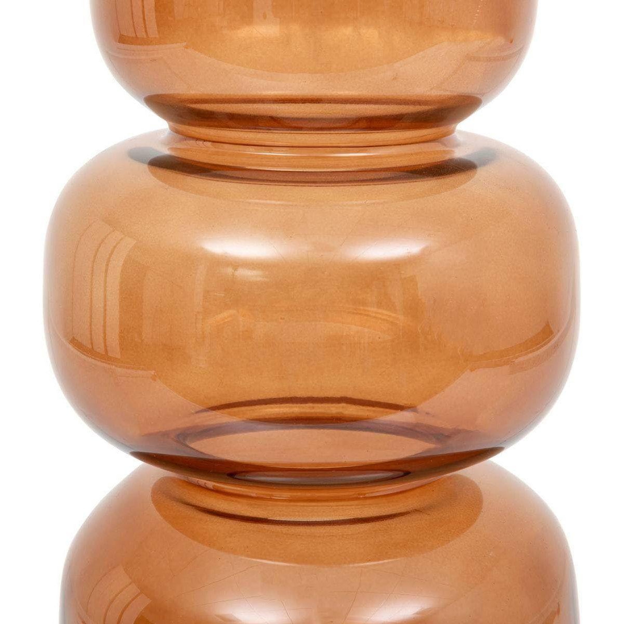 Voir la diapositive 2 : ATMOSPHERA Vase design  be vintage  25cm ambre