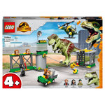 LEGO Jurassic World 76944 L'Évasion du T. Rex, Figurines et Jouet de Dinosaures, Avec Voiture, Hélicoptère et Aéroport, Pour Enfants de 4 Ans et Plus