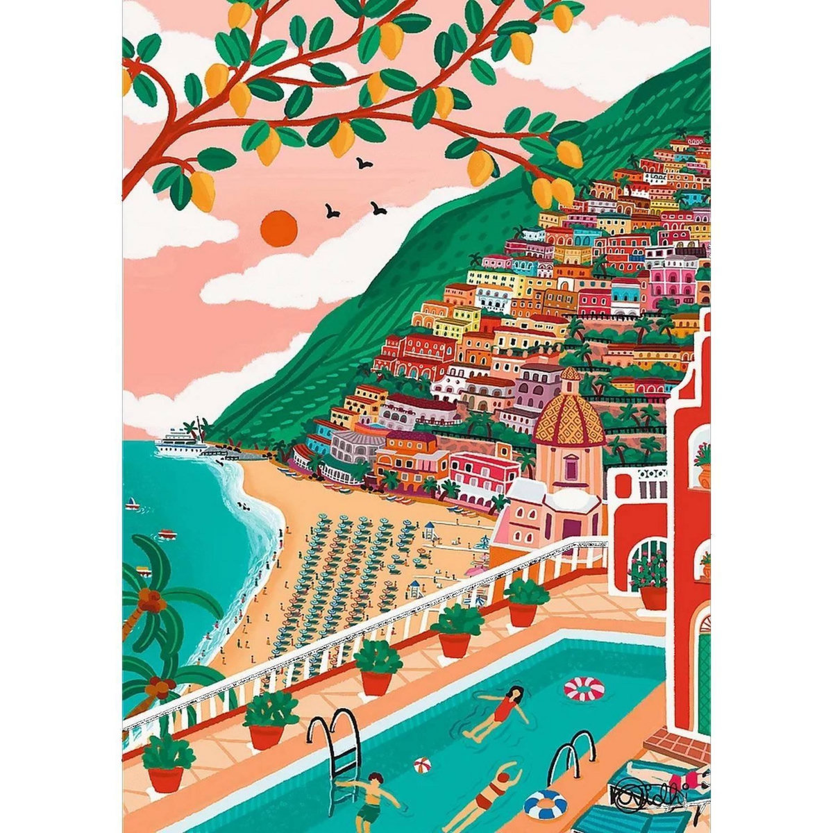 Trefl Puzzle 1000 pièces Premium Plus : Positano, Italie