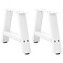 Voir la diapositive 1 : VIDAXL Pieds de table basse forme de A 2 pcs blanc 30x(30-31) cm acier