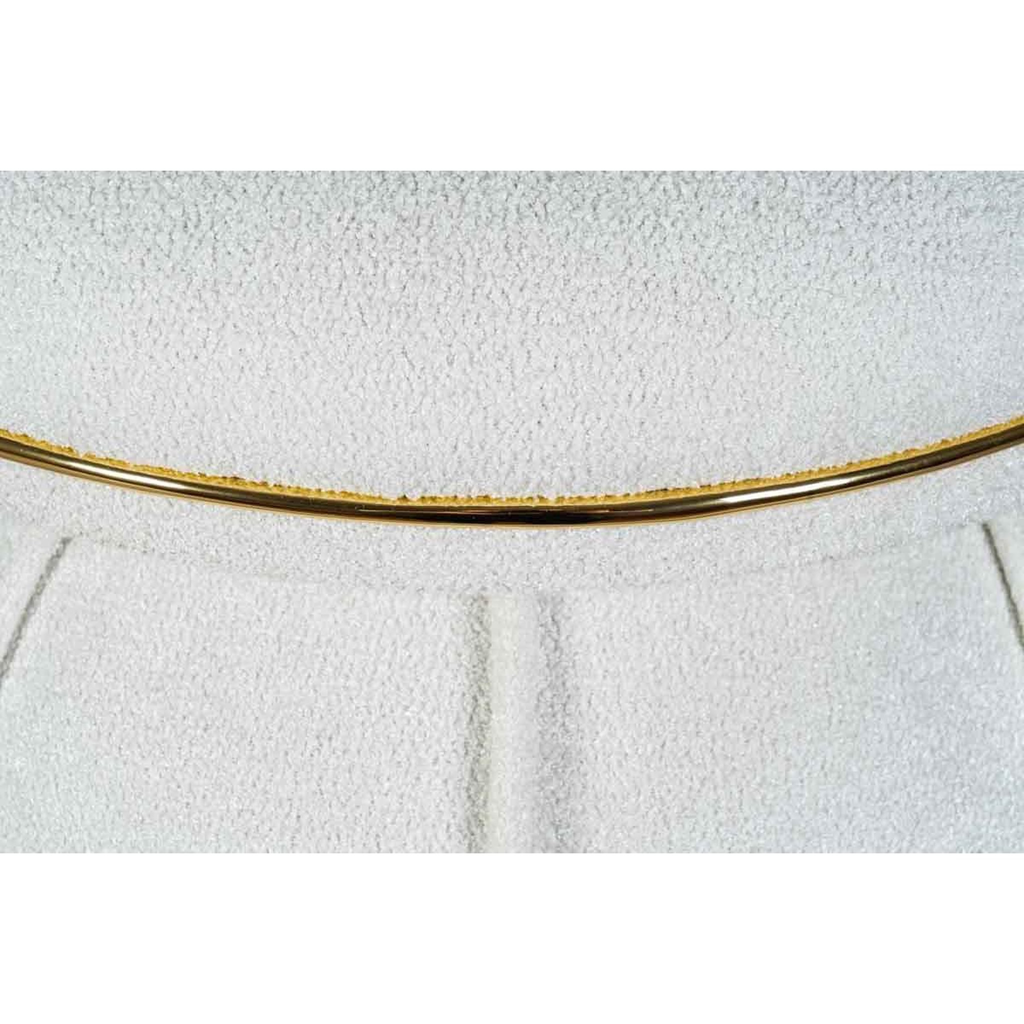 Voir la diapositive 3 : Paris Prix Tabouret rond déco  corin  55cm blanc & or