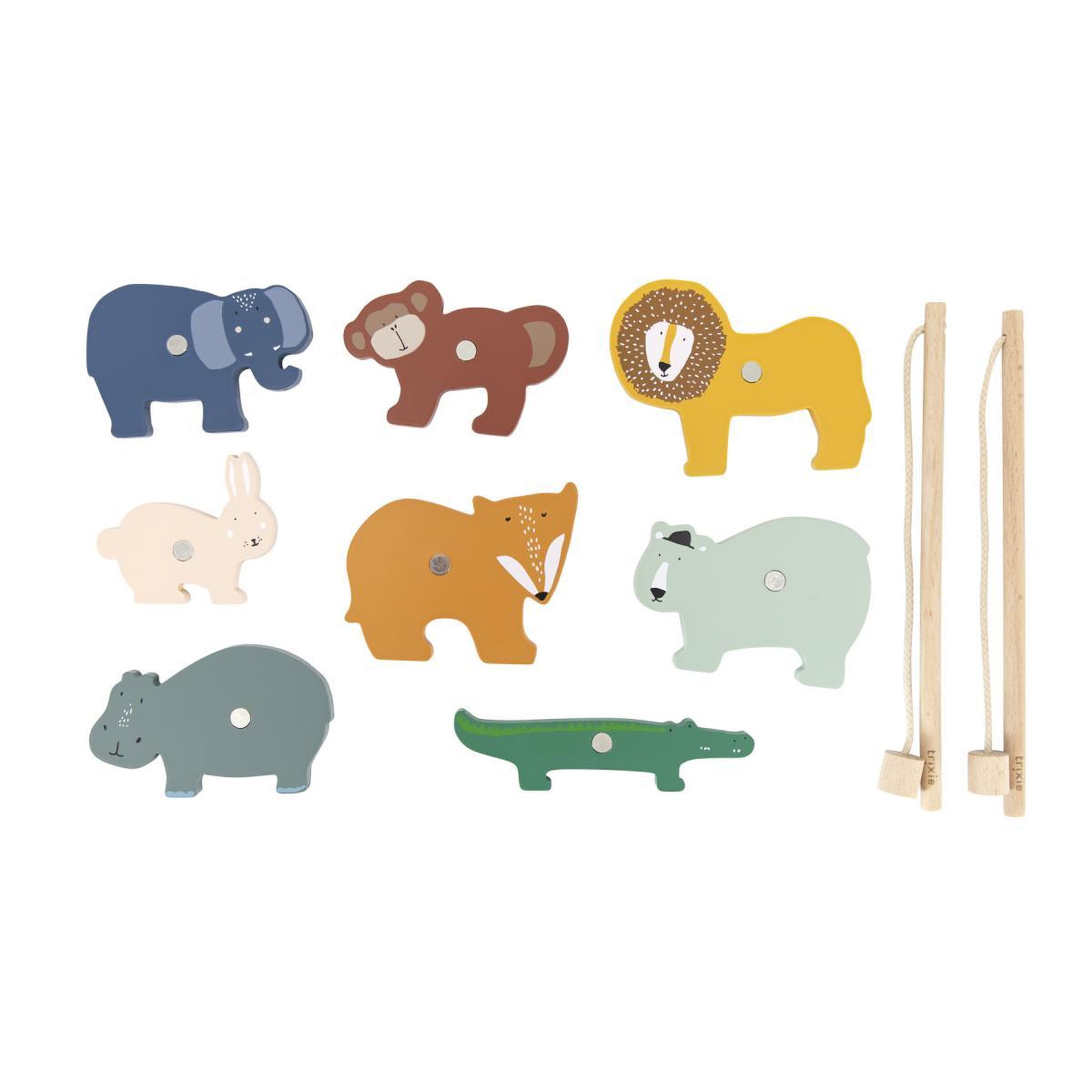 Trixie Jeu de peche en bois animaux