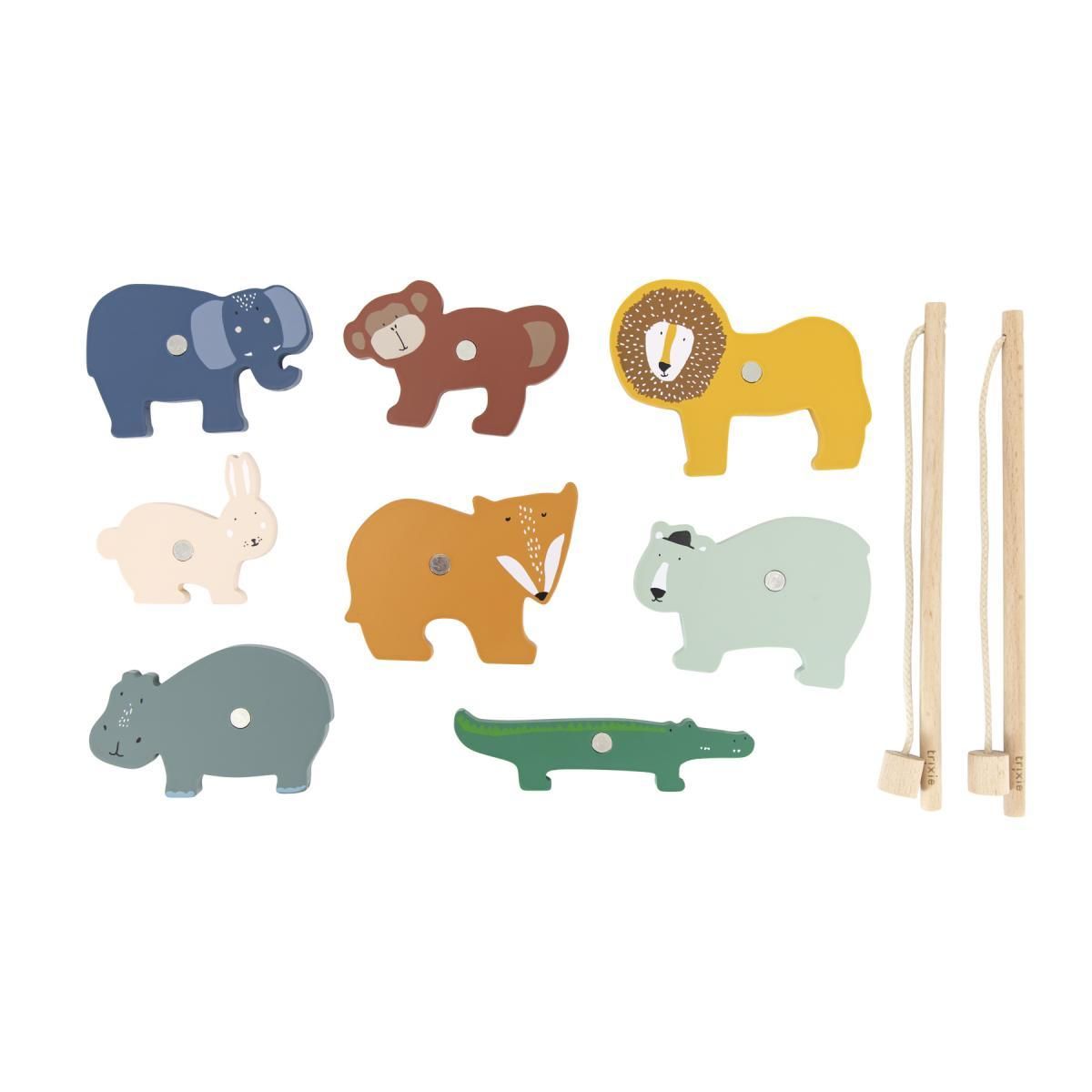 Trixie Jeu de peche en bois animaux