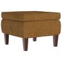 Voir la diapositive 2 : VIDAXL Tabouret avec pieds en bois Marron Velours