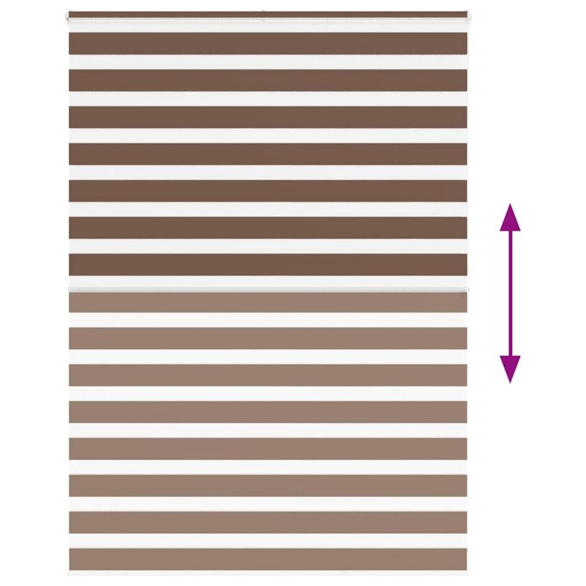 VIDAXL Store zebre marron 160x200cm largeur du tissu 155,9cm polyester