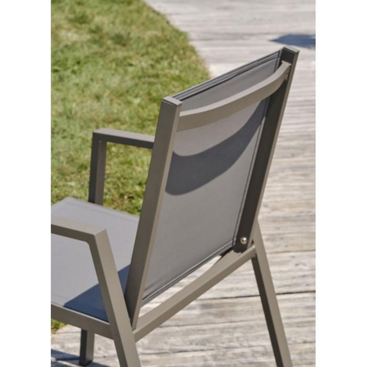 Paris Prix Lot de 2 Fauteuils de Jardin Empilables  Floride  86cm Quartz