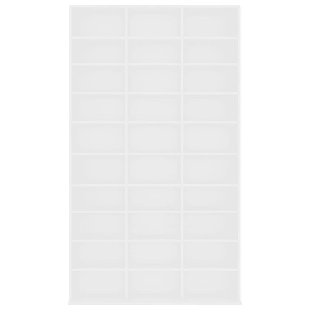 VIDAXL Armoire a CD Blanc 102x16x177,5 cm Bois d'ingenierie