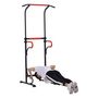 Voir la diapositive 4 : HOMCOM Station de musculation multifonctions barre de traction chaise romaine hauteur réglable acier noir rouge