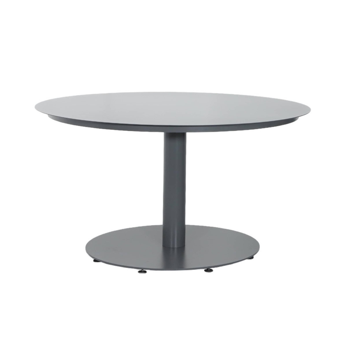 SWEEEK Table de jardin ronde aluminium + 6 assises - Oreva / Fira