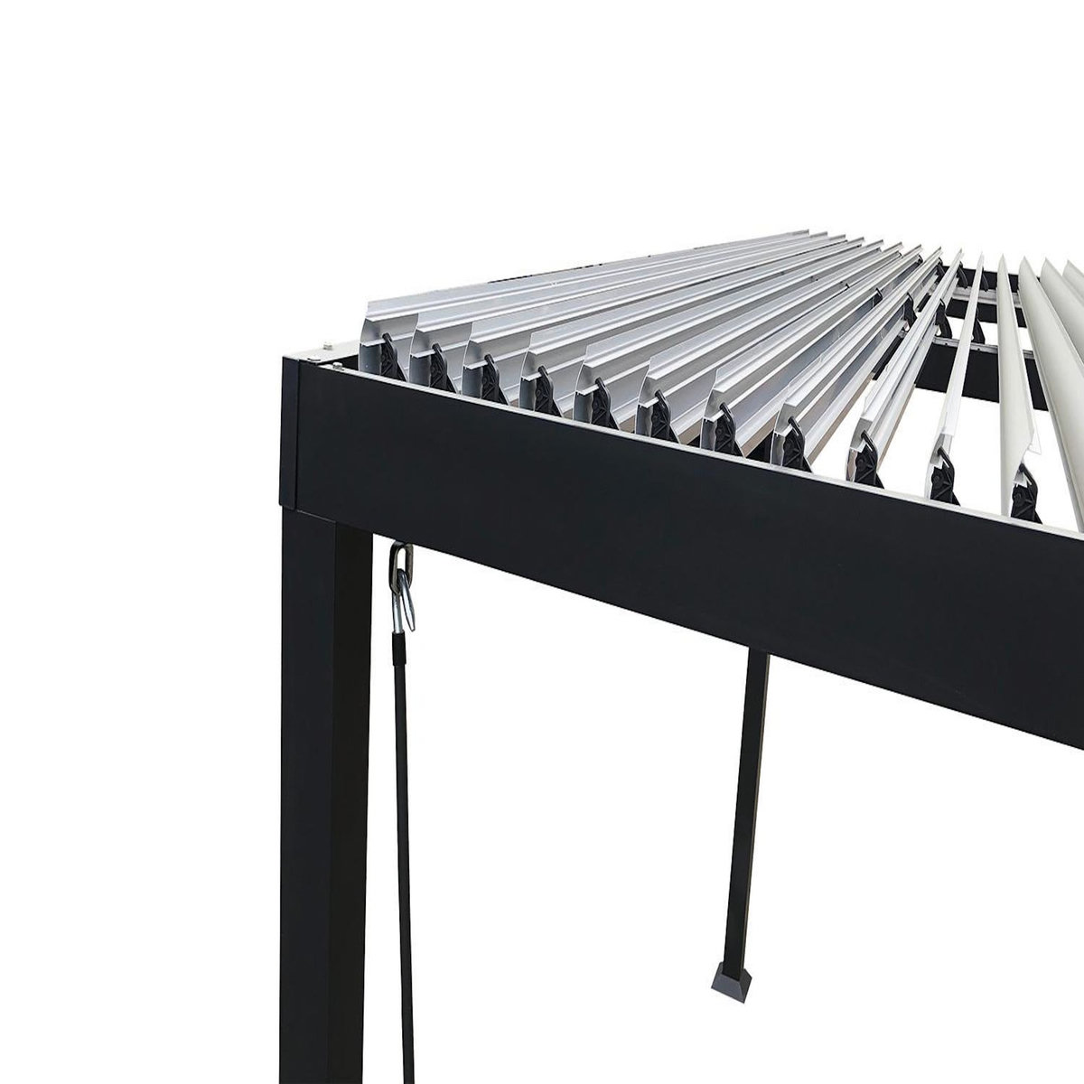 CONCEPT USINE Pergola bioclimatique grise 3x4 m MILOS